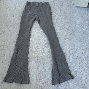 SIZE S gray garage waffle knit flare pants